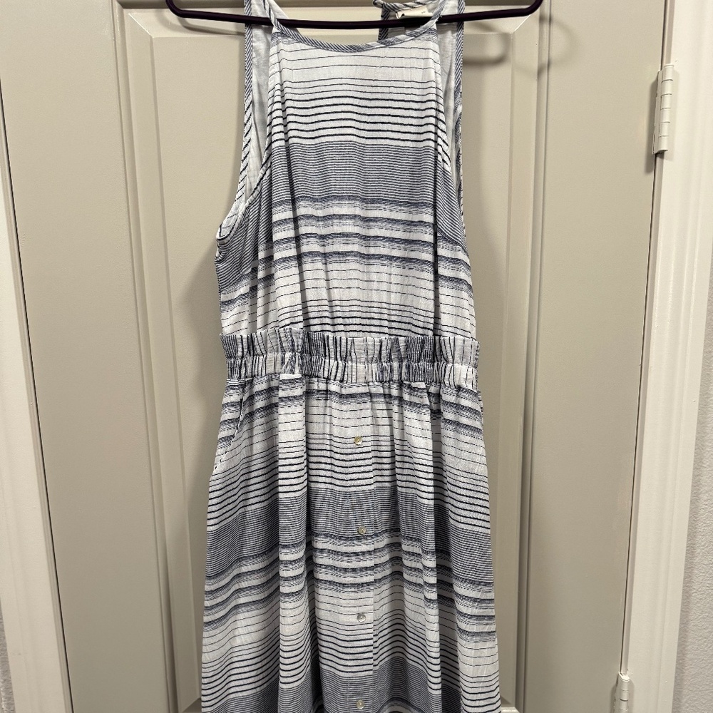 Stripped midi dress